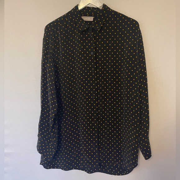 Everlane Silky Oversized Polka Dot Shirt 12 - Picture 3 of 8